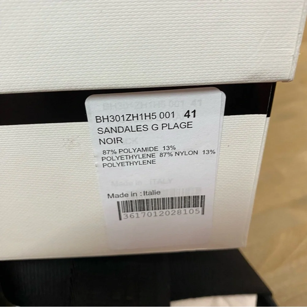 GIVENCHY G Plage Sandals Black Slides NEW In Box Sz 41 - Picture 5 of 7